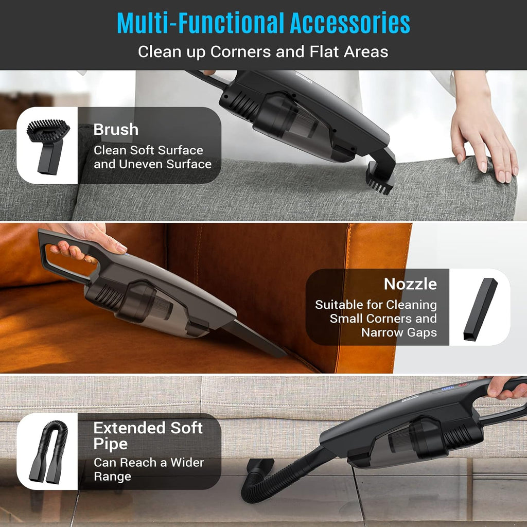 Handheld Cordless Vacuum Cleaner with 4 Attachments N352362