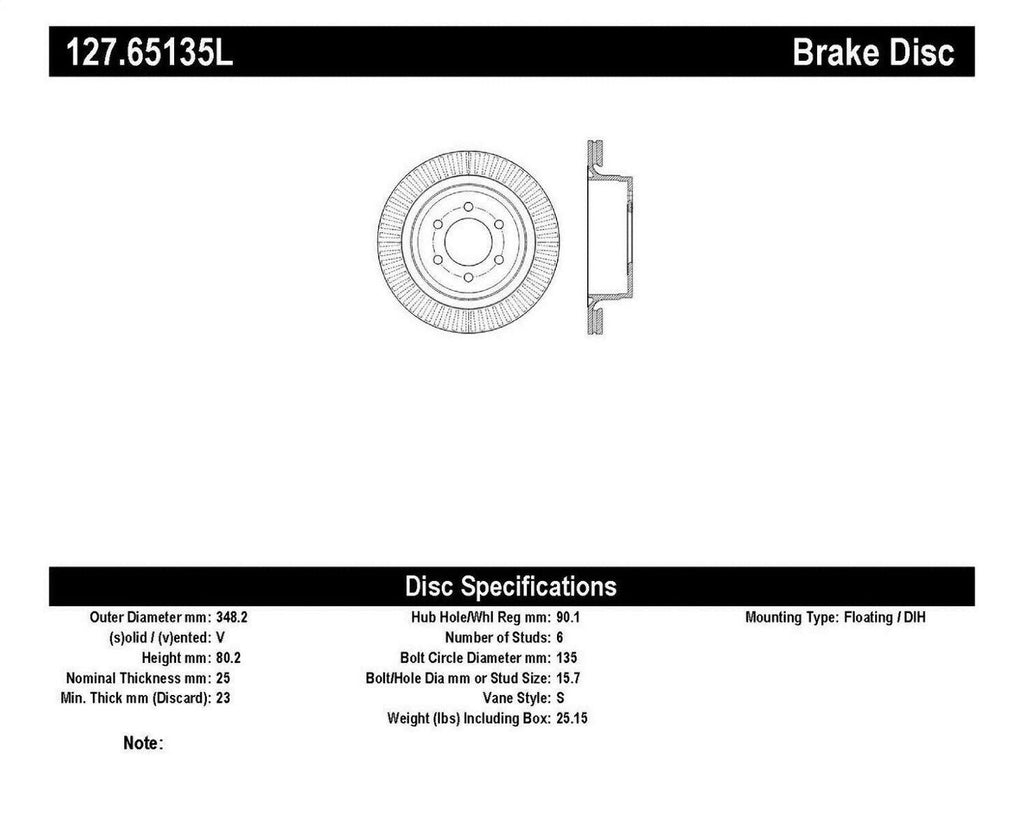 Slotted & Drilled Sport Brake Rotor M1105