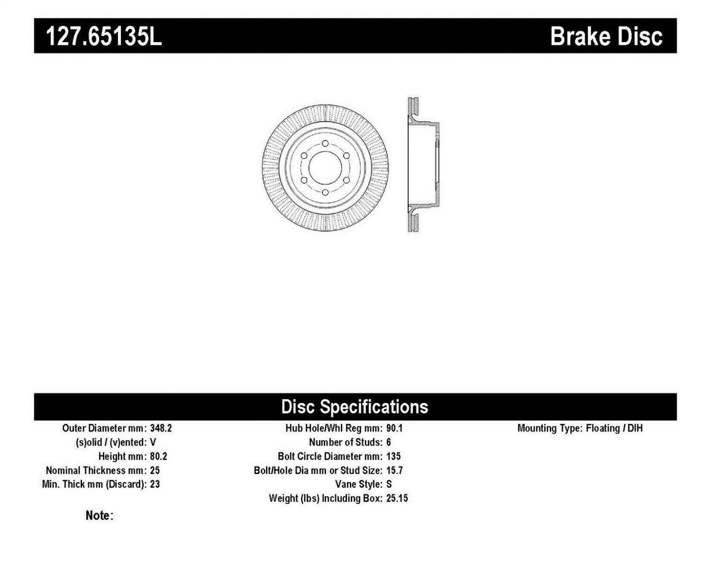 Slotted & Drilled Sport Brake Rotor M1105