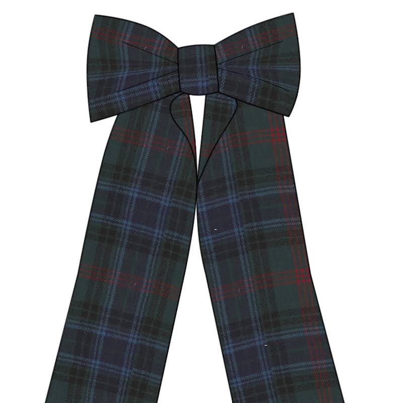 Wool Plaid Bow R79801