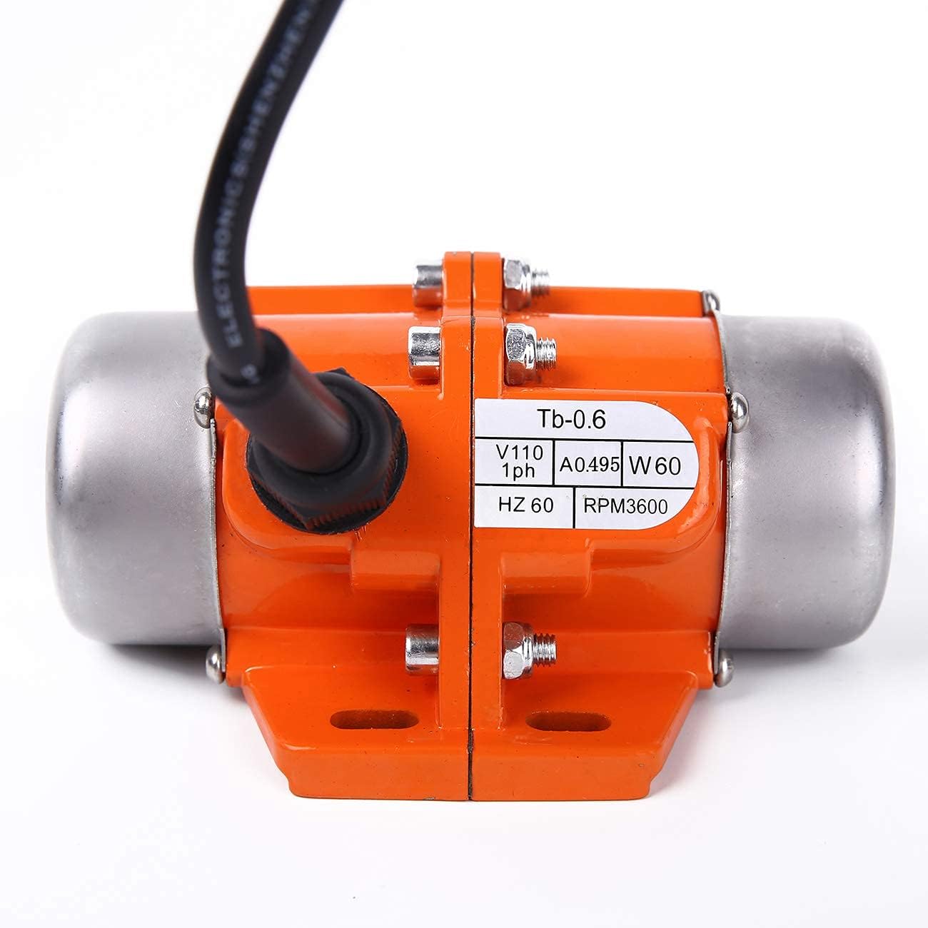 Concrete Vibrator Vibration Motor 60W Mini Single Phase Aluminum Alloy AC 110V 3600rpm Pack of 2 O2400