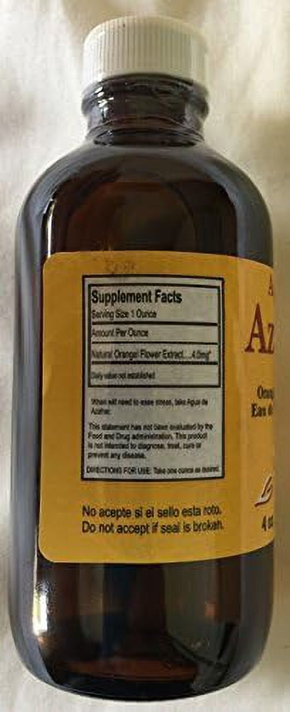 Orange Flower-Blossom Water 4 Oz. Glass Bottle E404