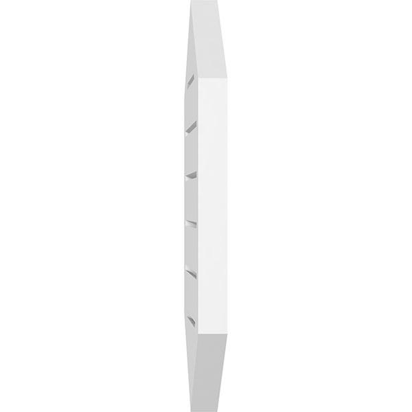 32x22W x 20x22H Vertical Peaked Surface Mount PVC Gable Vent 4/12 Pitch P19938