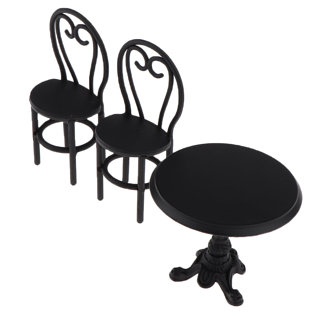 Miniature Round Table Chair Stool Dollhouse Furniture K750853