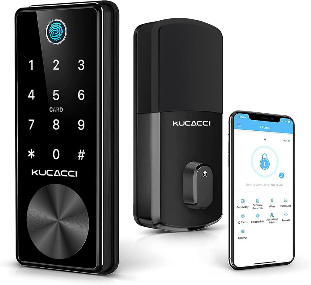 Smart Deadbolt Lock with Keypads, Black N219