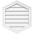 32x22W x 20x22H Vertical Peaked Surface Mount PVC Gable Vent 4/12 Pitch P19938