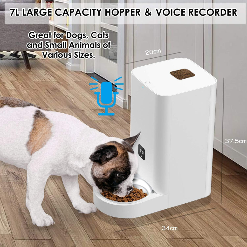 7L Automatic Cat Feeder with Voice Recorder, Pack of 2 H8885