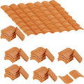 Red Miniature Roof Tiles Model Set H93958