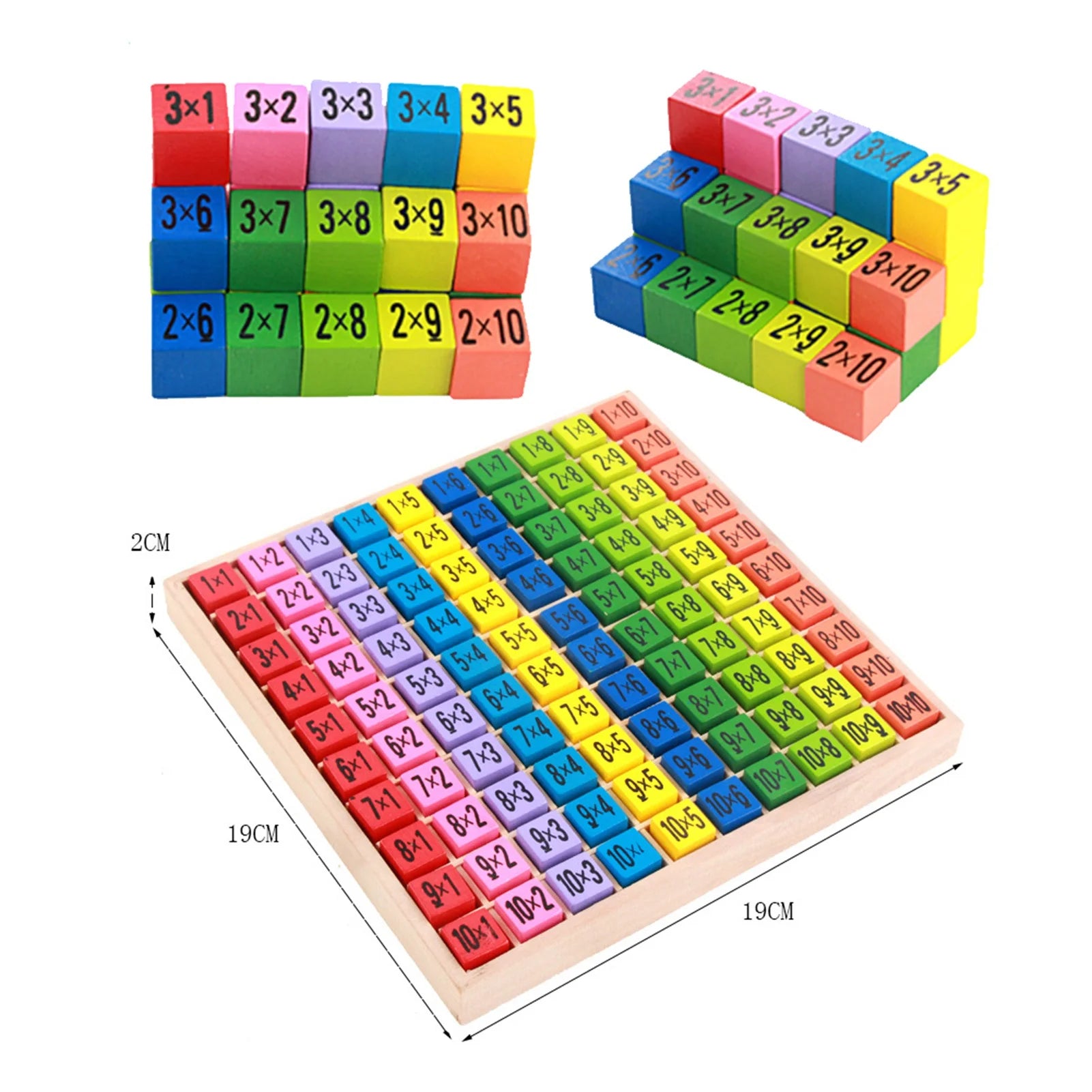10 X 10 Wooden Multiplication Table Math Tray G665