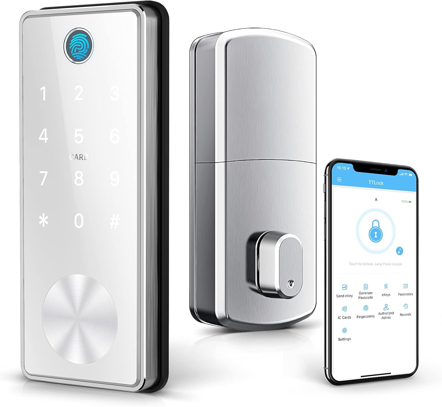 Smart Deadbolt Lock with Keypads, Black N219
