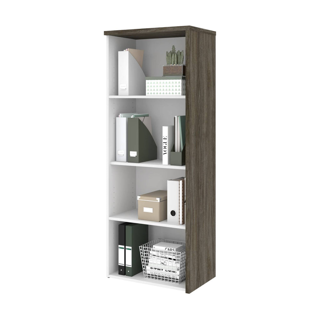 Walnut Grey White Bookcase H659521