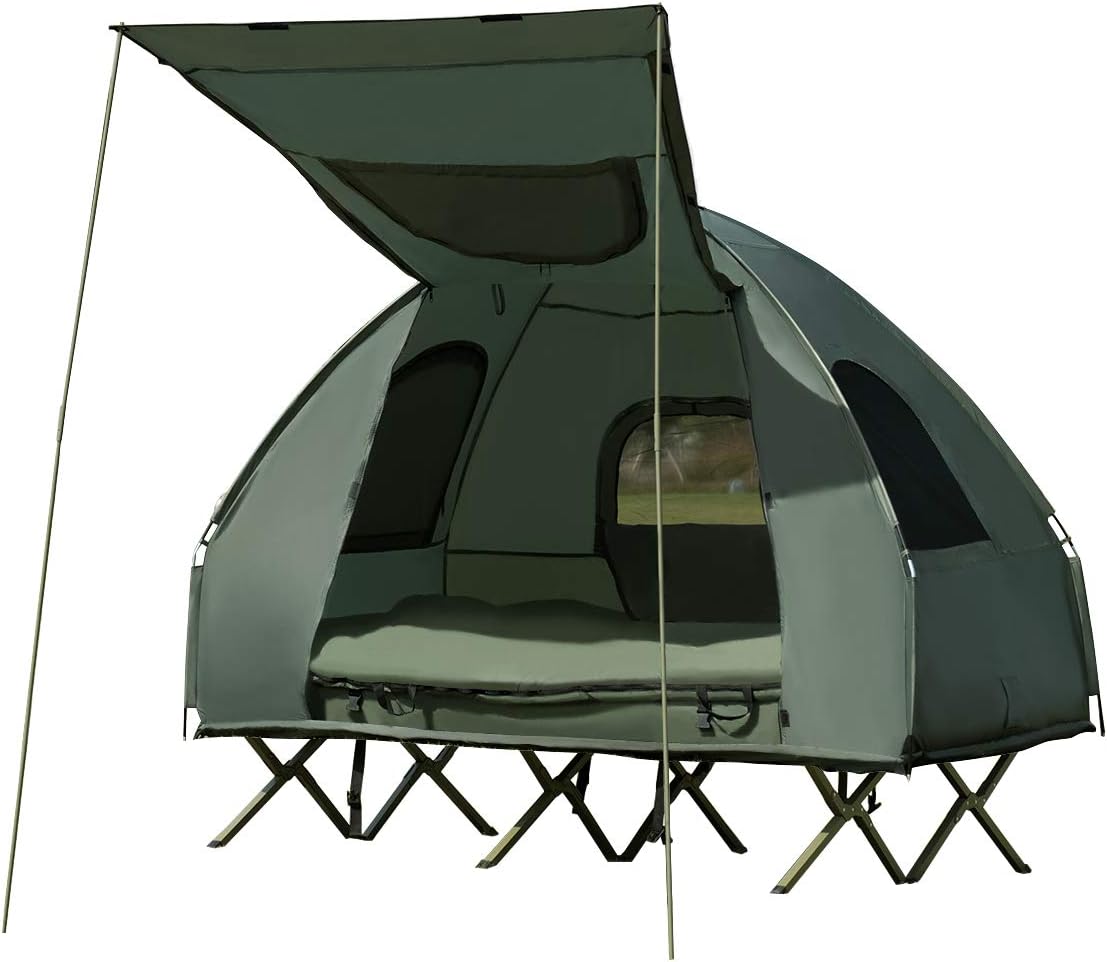2-Person Waterproof Camping Tent Cot with Carry Bag Z707999