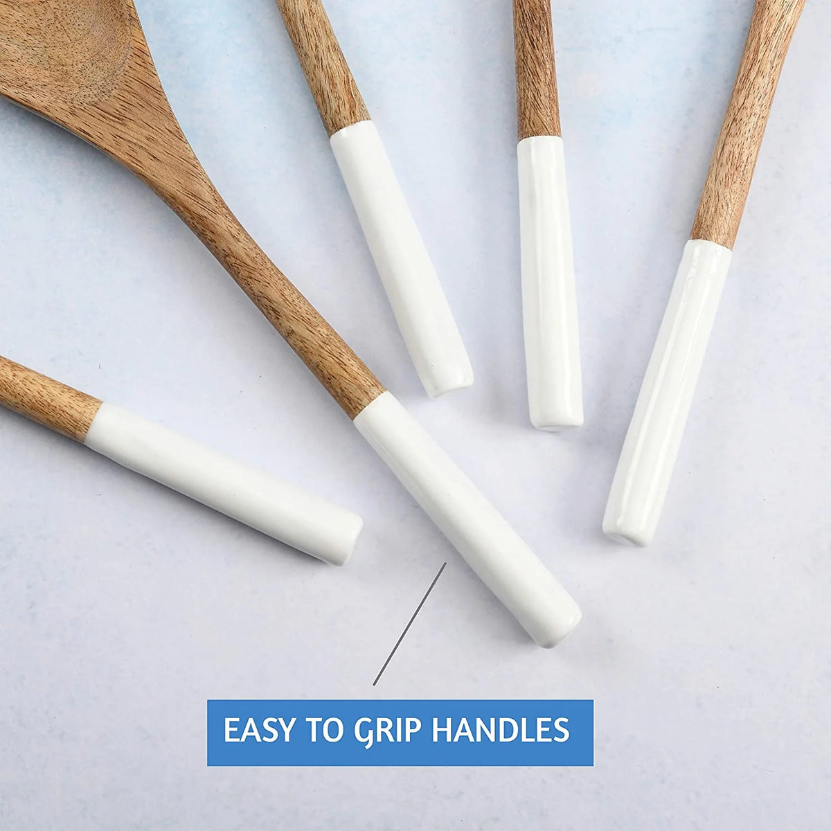 Set of 5 Acacia Wood Spoons Z795