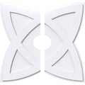 28 inchod x 5 inchid x 10 1/2 inchc x 1 inchp PVC Contemporary Ceiling Medallion, Two Piece B640