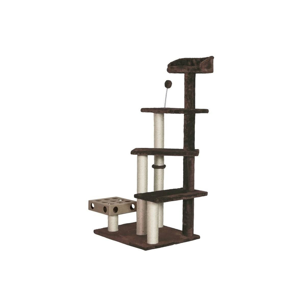 Brown Pet Cat Furniture Play Stairs with IQ Busy Box G731022