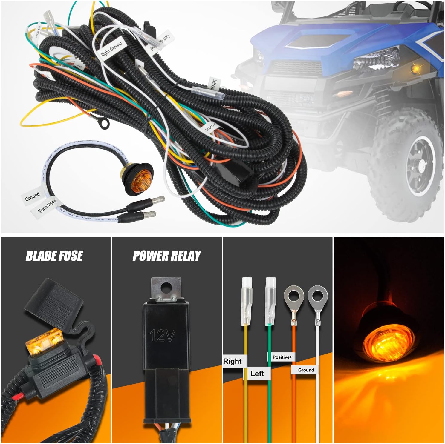 UTV Turn Signal Kit with Horn and LED Blinker S89785