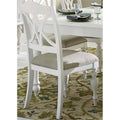 Oyster White Slat Back Dining Side Chair W14985