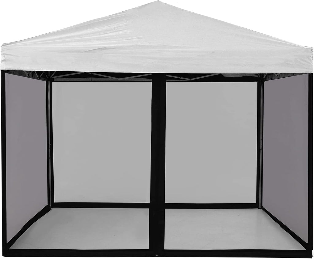 Black 10x10 Canopy Mesh Tent Screen Wall with Zipper E83665
