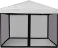 Black 10x10 Canopy Mesh Tent Screen Wall with Zipper E83665