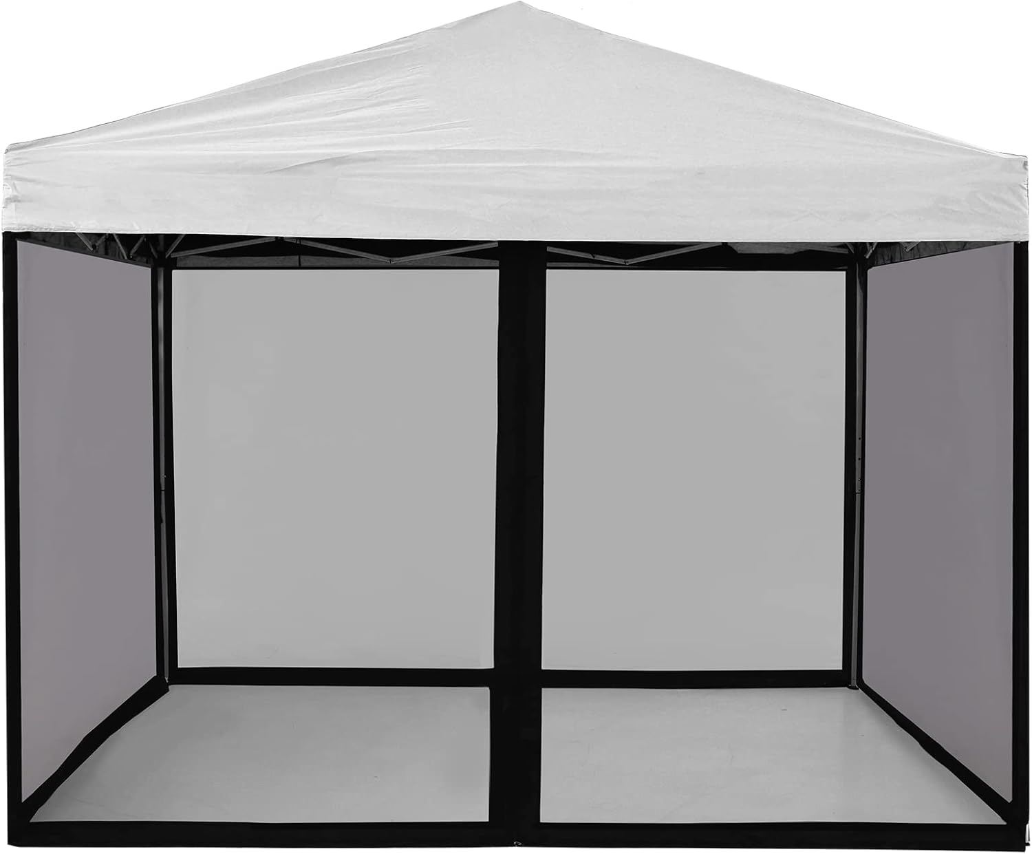 Black 10x10 Canopy Mesh Tent Screen Wall with Zipper E83665