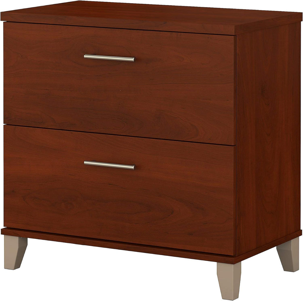 2 Drawer Lateral File Cabinet, Mocha Cherry L758417