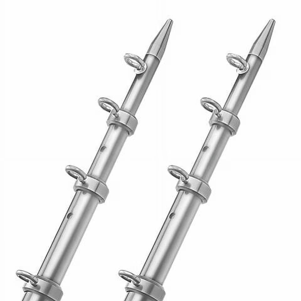 18' Aluminum Tele-Outrigger Poles 1-1/2" Silver Y129