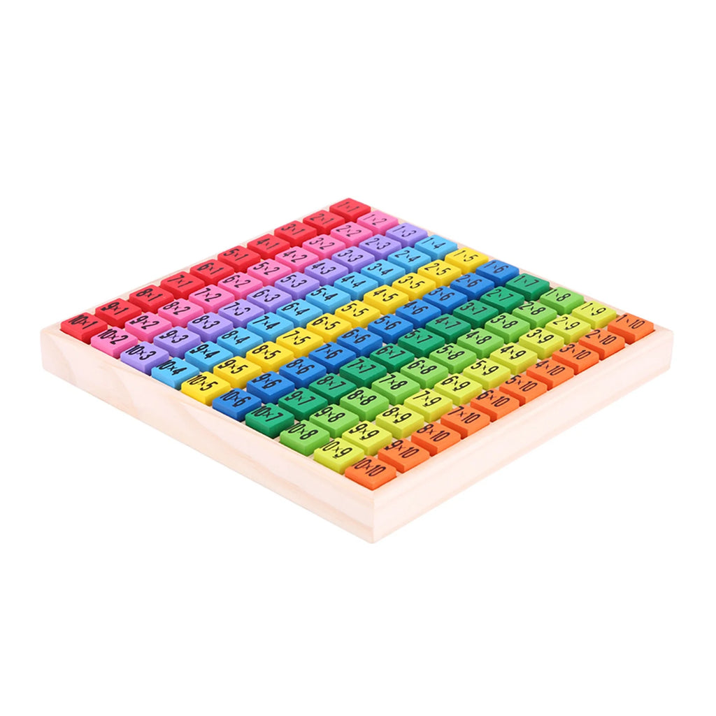10 X 10 Wooden Multiplication Table Math Tray G665