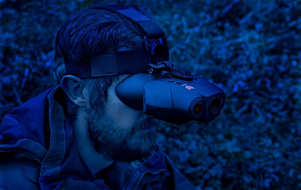 Night Vision Goggles Digital Infrared 1x Magnification 75yd Range Rechargeable Battery E15841