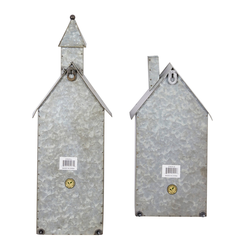 Grey Metal Candle Holder (Set of 2) F881