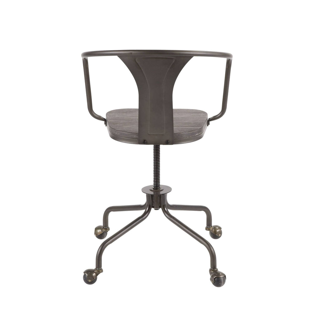 Industrial Task Chair, Espresso/Vintage White H278