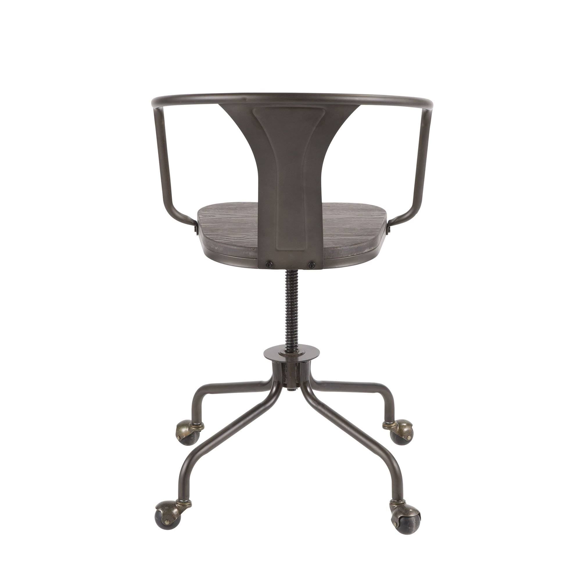 Industrial Task Chair, Espresso/Vintage White H278