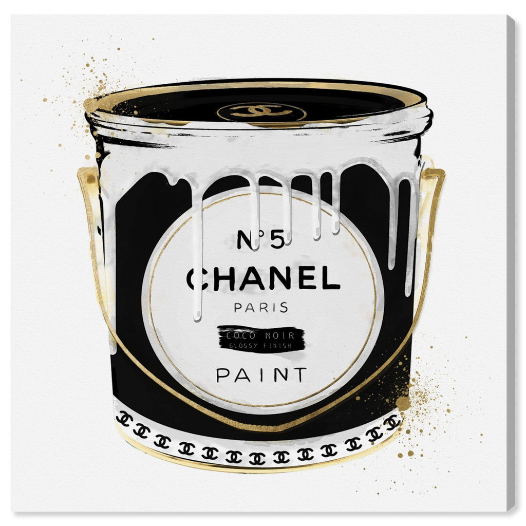 Black Fashion Paint Noir Glam Canvas J30930