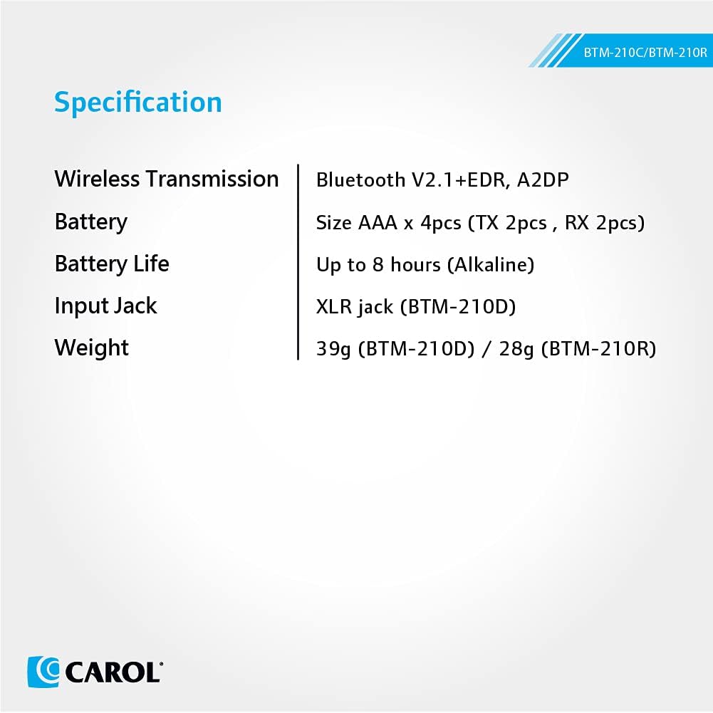 Wireless Microphone System with Bluetooth, XLR and 6.3mm I47798
