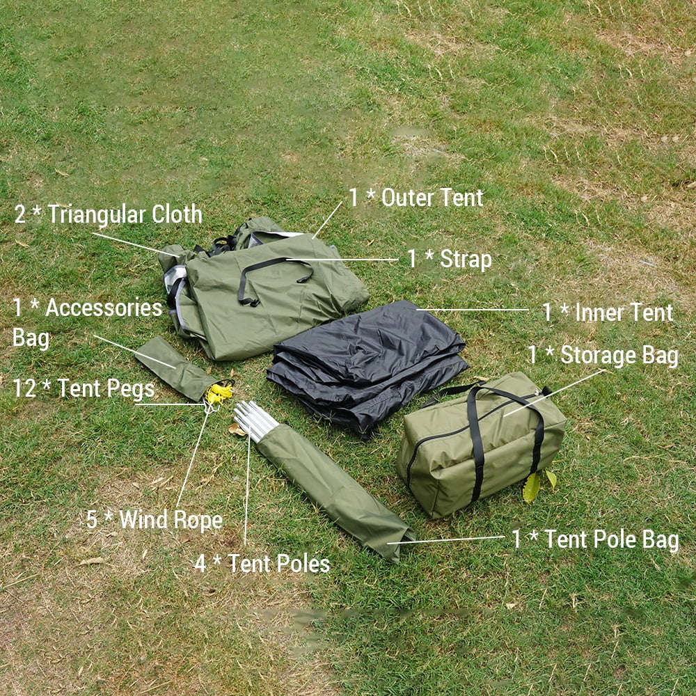 Windproof Waterproof Backpacking Tent for 1/2 Person Double Layer U5428