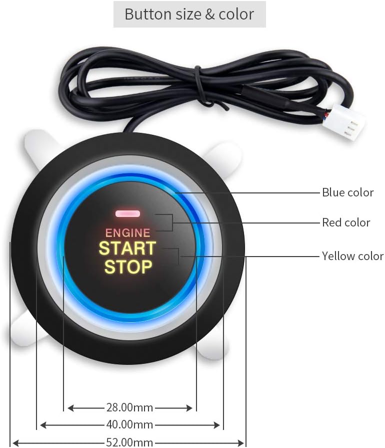 PKE Car Alarm System Keyless Go DC12V Pack of 2 V536