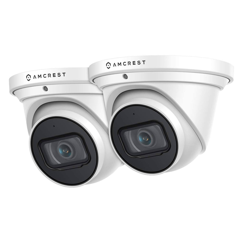 2-Pack Outdoor Security IP Turret PoE Camera, 4K (8MP), 98ft Nightvision, 2.8mm Lens, IP67 Q112914