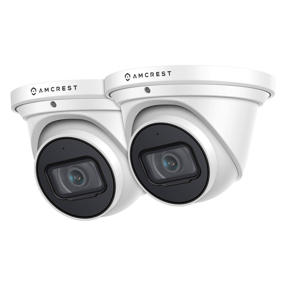 2-Pack Outdoor Security IP Turret PoE Camera, 4K (8MP), 98ft Nightvision, 2.8mm Lens, IP67 Q112914
