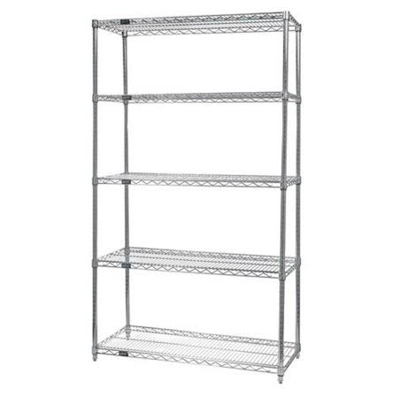 5-Shelf Chrome Wire Shelving Starter Kit 14 x 36 x 63 in. S932099