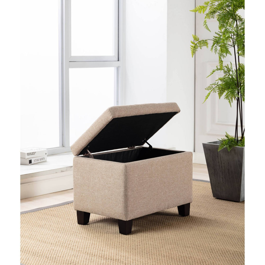 Tufted Storage Ottoman with Hinged Lid Z24990