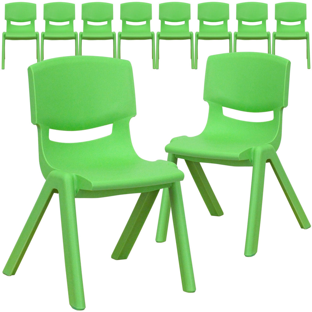 Red Plastic Stackable School Chair with 12 inch Seat Height X18780
