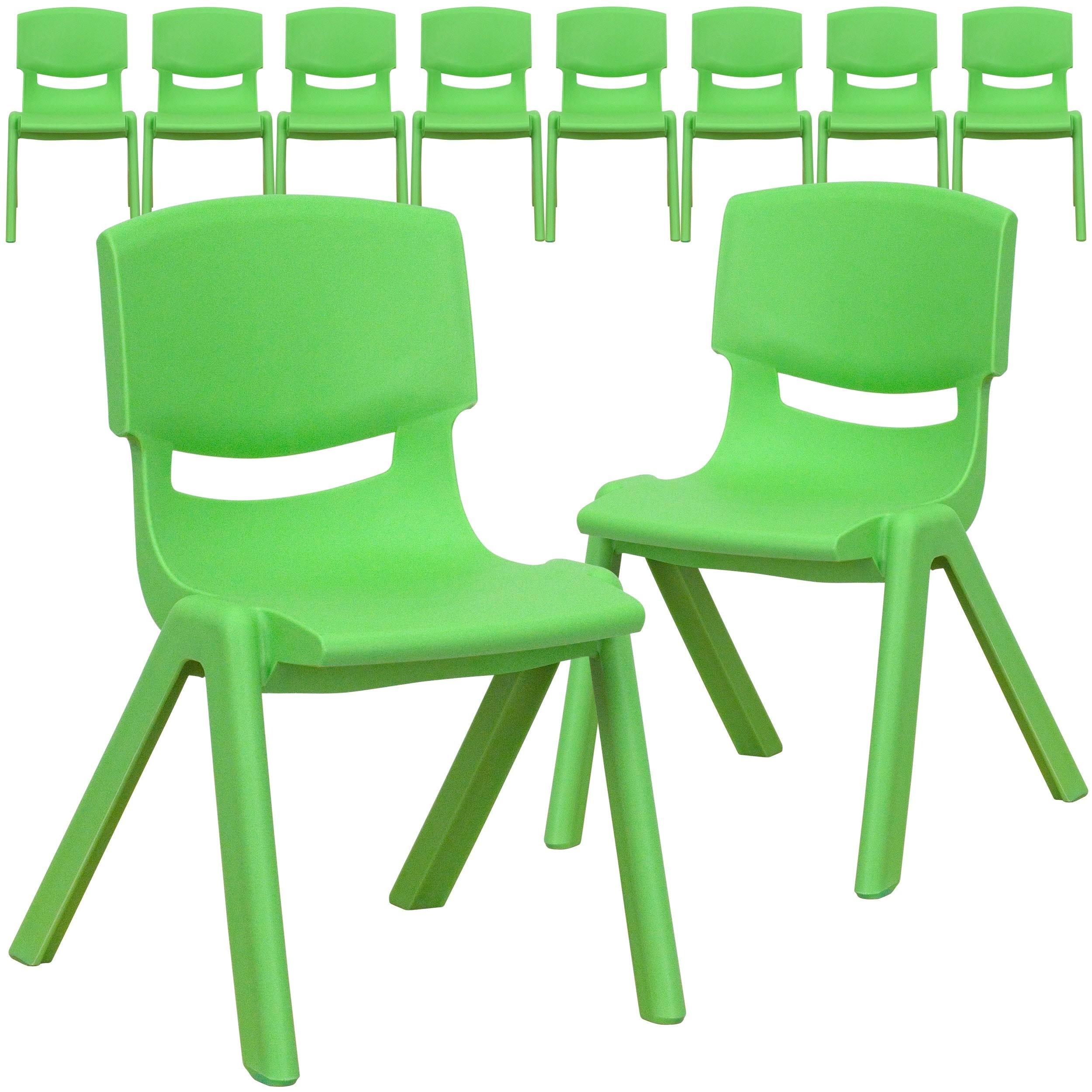 Red Plastic Stackable School Chair with 12 inch Seat Height X18780