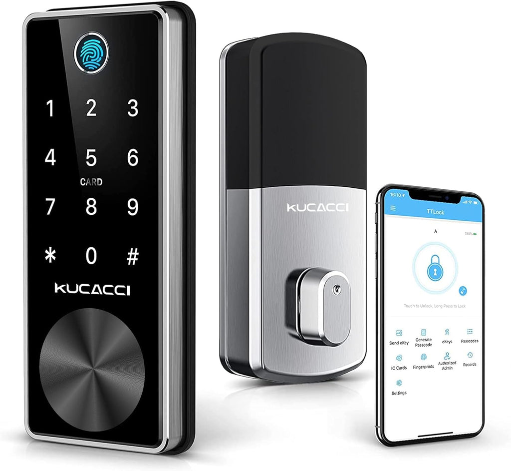Smart Deadbolt Lock with Keypads, Black N219