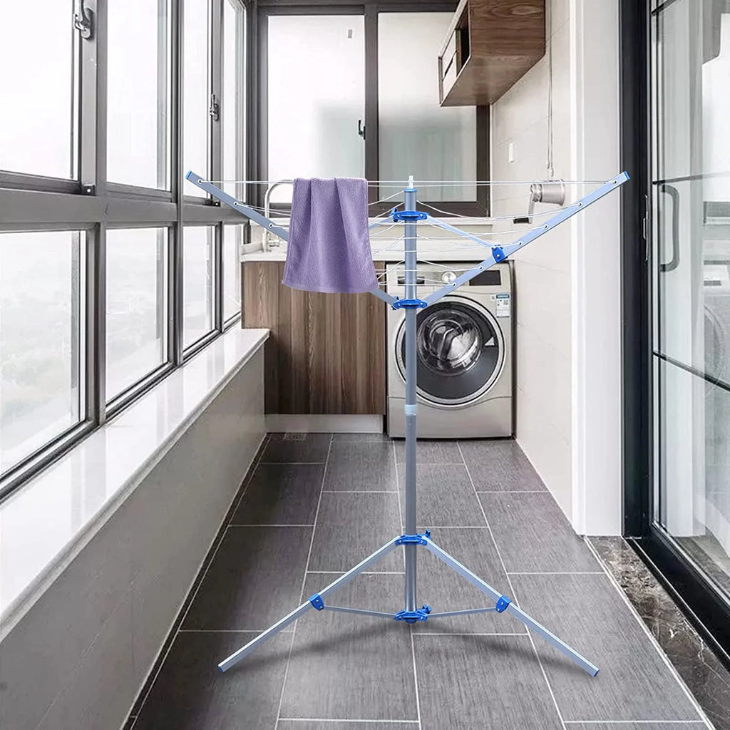 Metal Floor-Standing Foldable Clothes Drying Rack J3540
