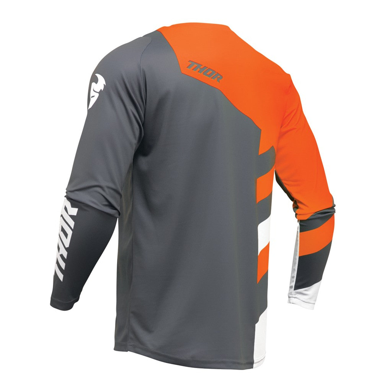 Youth Motocross Dirt Bike Jersey Charcoal Orange U894