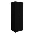 Black Two-Door Armoire with Two Internal Shelves and Rod F7533