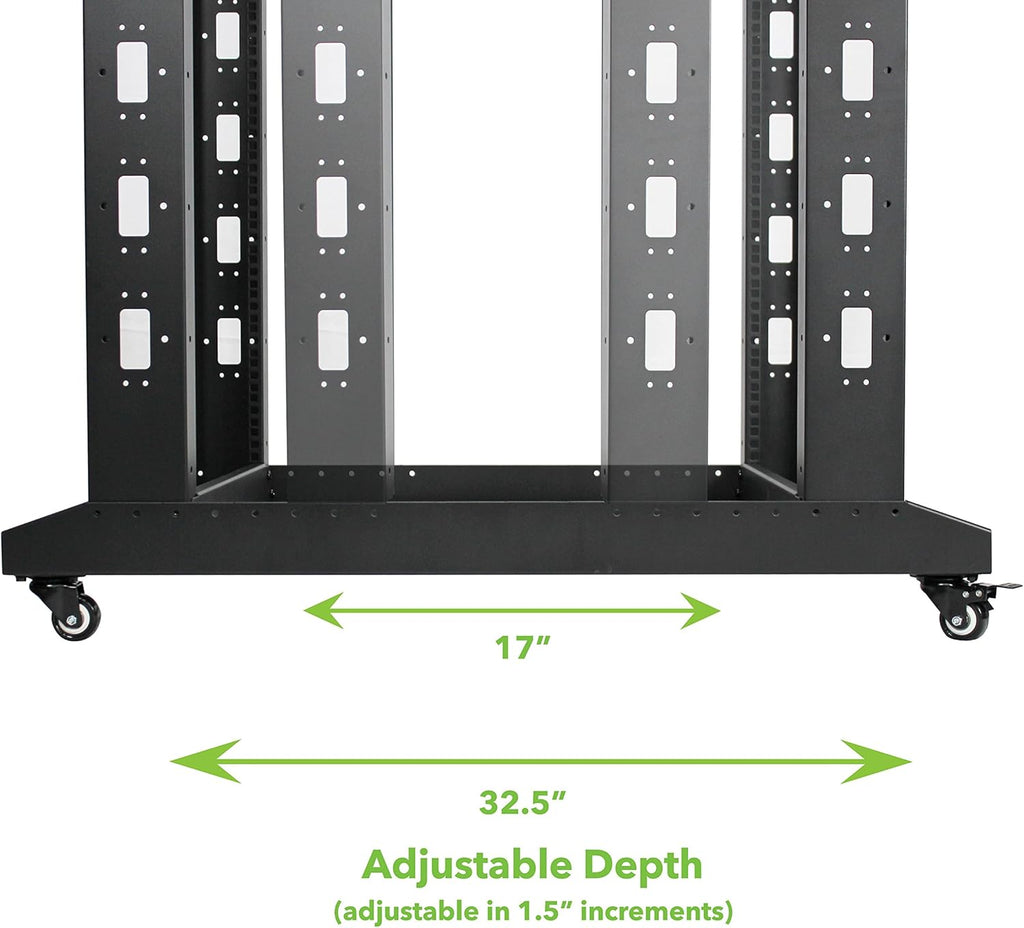 42U 4-Post Open Frame Server Rack Black U291606