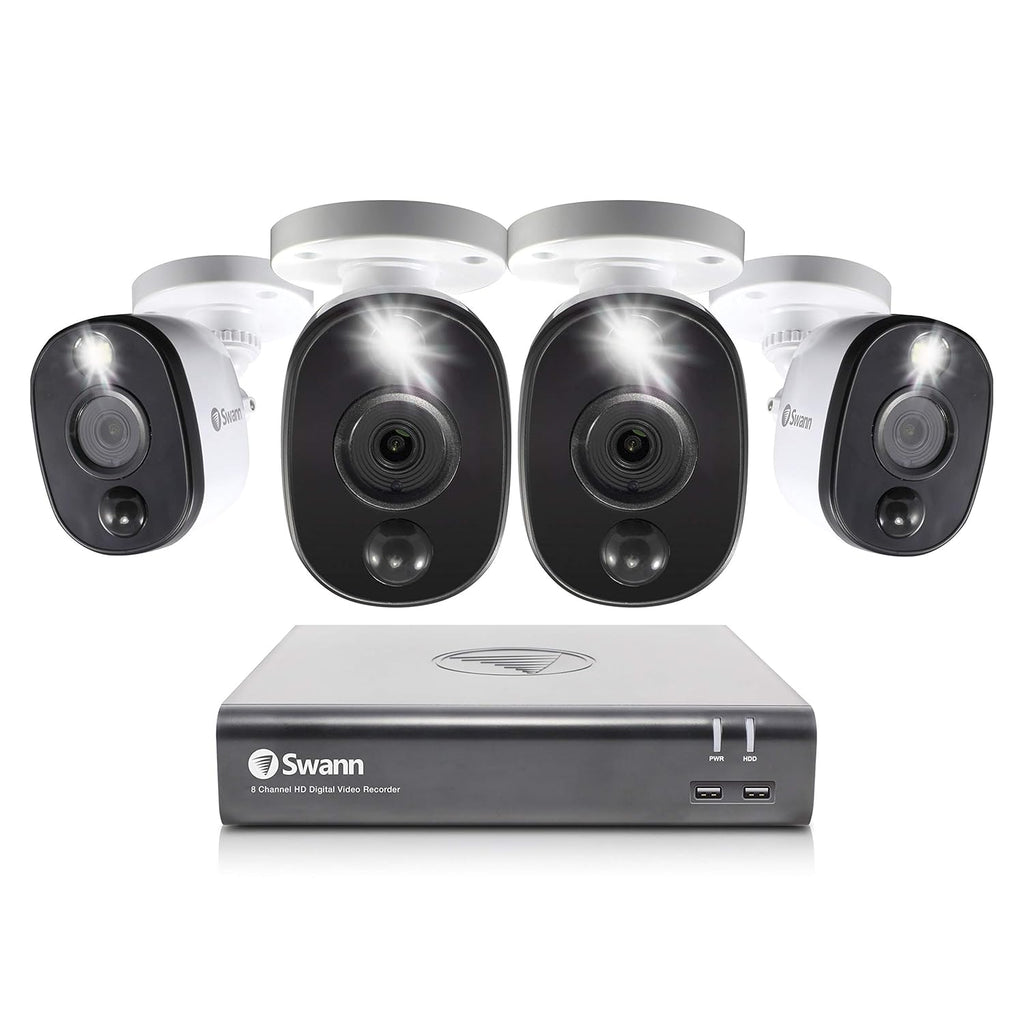 8 Channel 4 Camera Wired Security System 1080p HD DVR 1TB HDD Q195