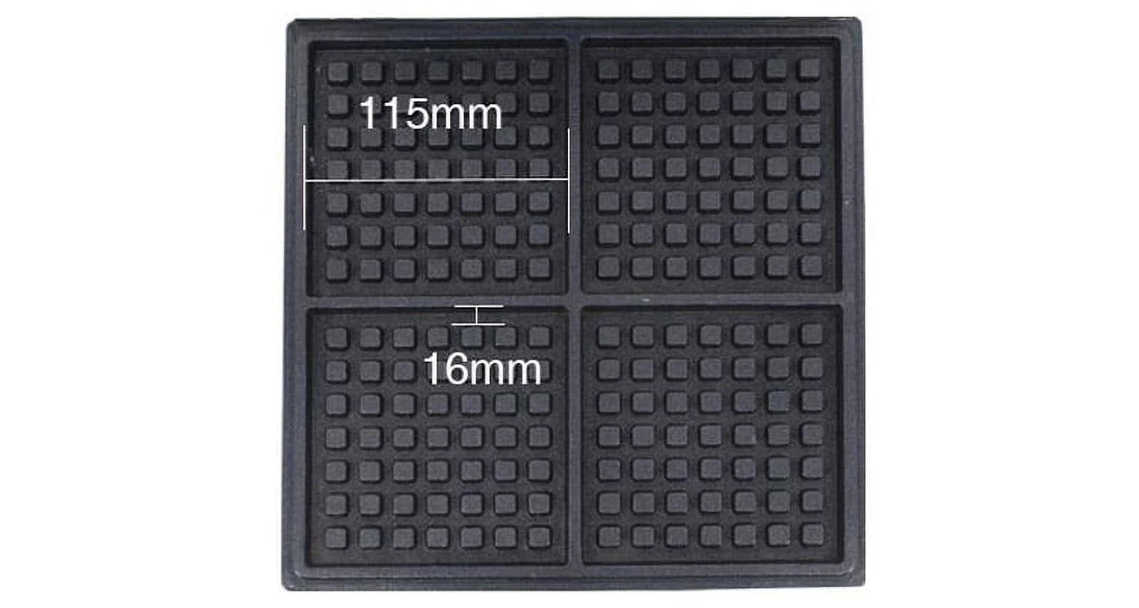 Square Waffle Baker Machine Nonstick Muffin Maker 4PCS P47528