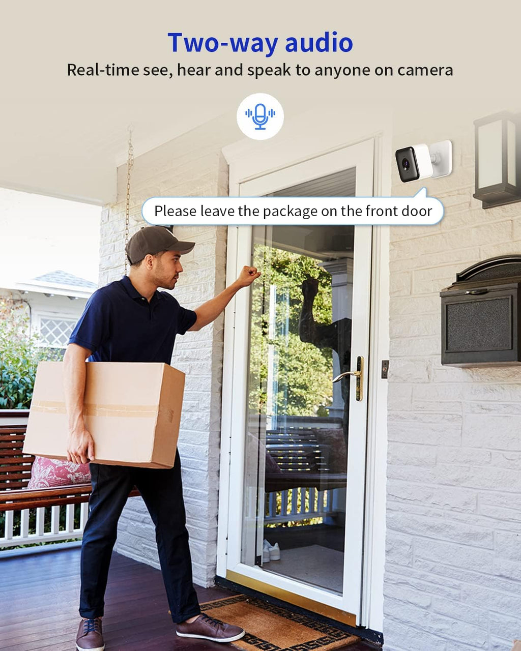 2 Pack Indoor Security Camera with Night Vision and 2-Way Audio Z10651
