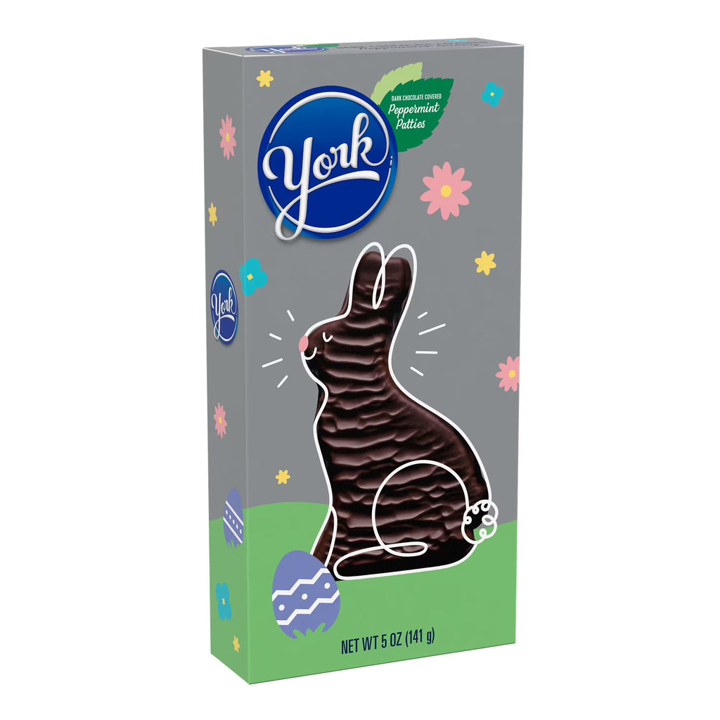 Dark Chocolate Peppermint Patties Bunny Easter Candy, 5 oz I770161